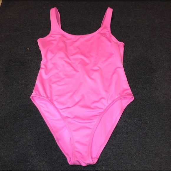 PINK Active Hot Pink One Piece Swimsuit Size Medium - Picture 2 of 10